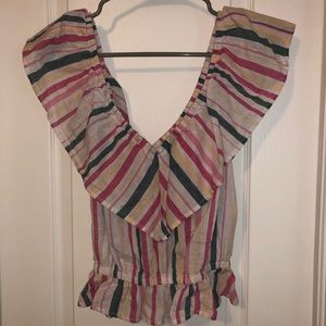 Express Multi-color Striped Top